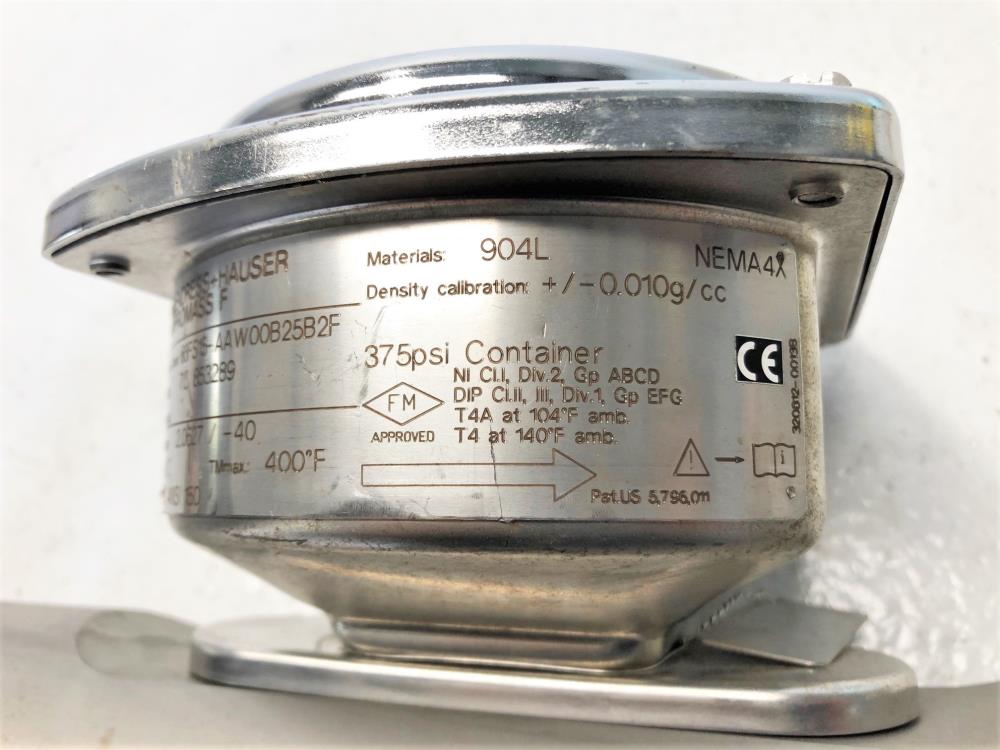 Endress Hauser Promass F 1/2" 150# Coriolis Flowmeter 63FS15-AAW00B25B2F